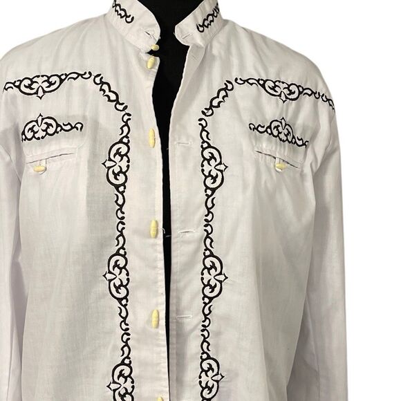 Monsher Men’s Western/Cowboy Embroidered L/S Button Up Shirt - Picture 2 of 10